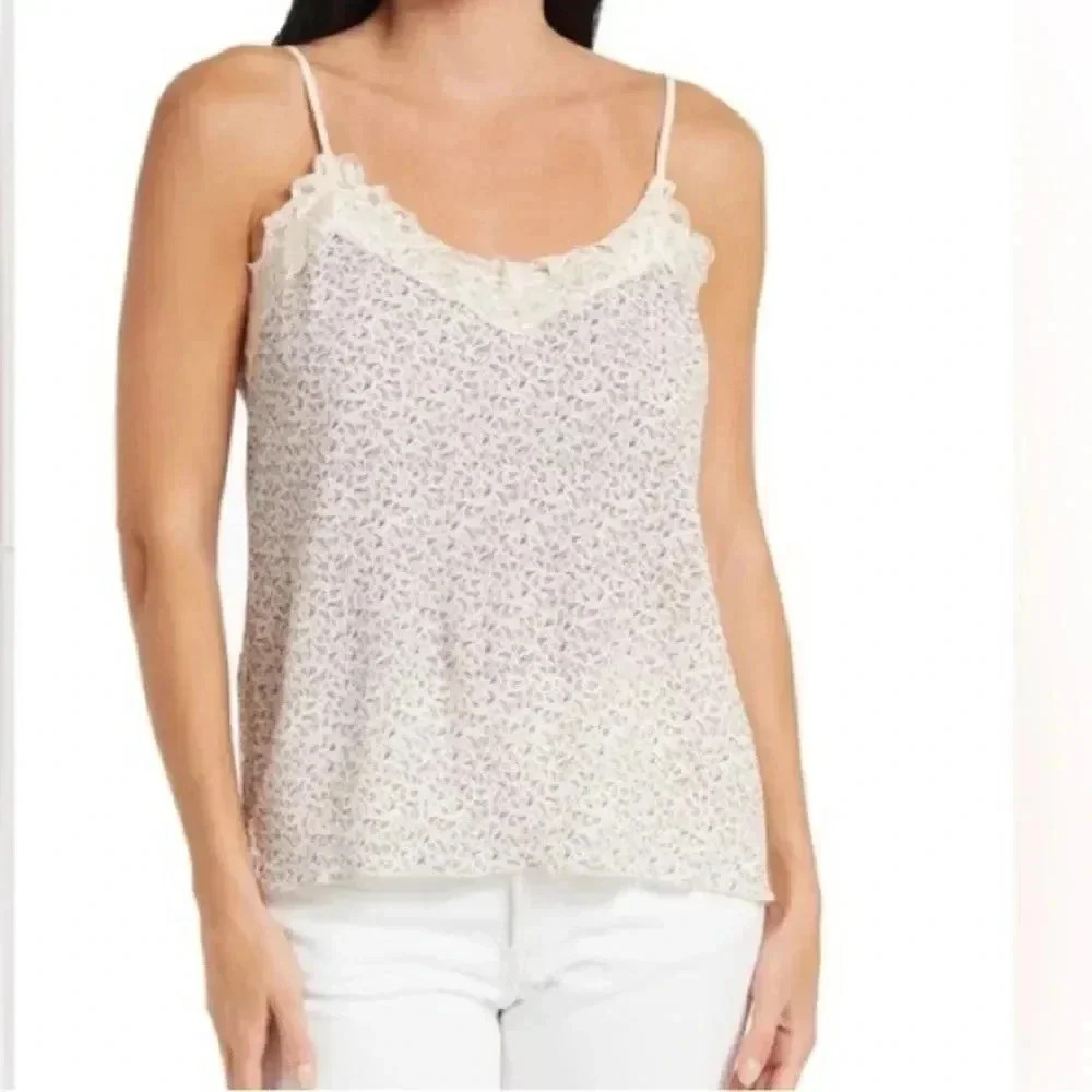 Everleigh Crinkle Release Pleate Cami| Medium Color:BEIGE/NAVY/MUSTARD
